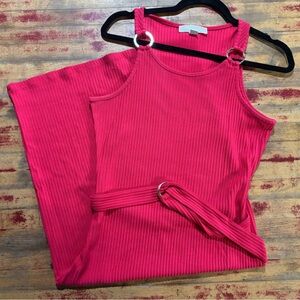 Michael Kors Fuchsia Ribbed Tank Top